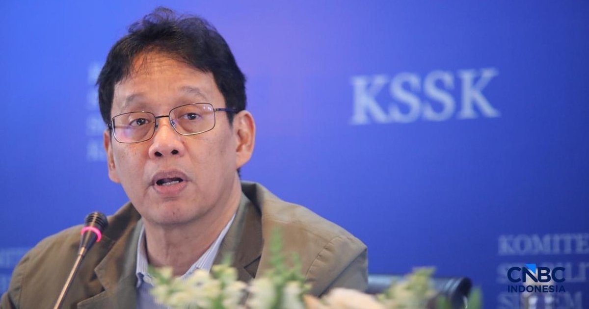 Foto: Menteri Keuangan (Menkeu), Purbaya Yudhi Sadewa menyampaikan pemaparan saat konferensi pers hasil rapat berkala KSSK tahun 2026 di Bank Indonesia, Jakarta, Kamis (7/5/2026). (CNBC Indonesia/Faisal Rahman)