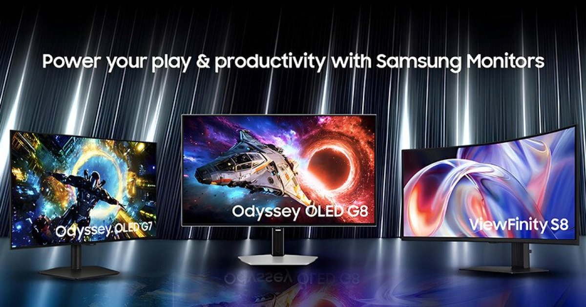 Lini monitor terbaru Samsung Odyssey OLED G7, Odyssey OLED G8, dan ViewFinity S8 dirancang untuk menghadirkan pengalaman gaming kompetitif dan produktivitas premium dengan teknologi visual beresolusi tinggi. (Dok. Samsung)