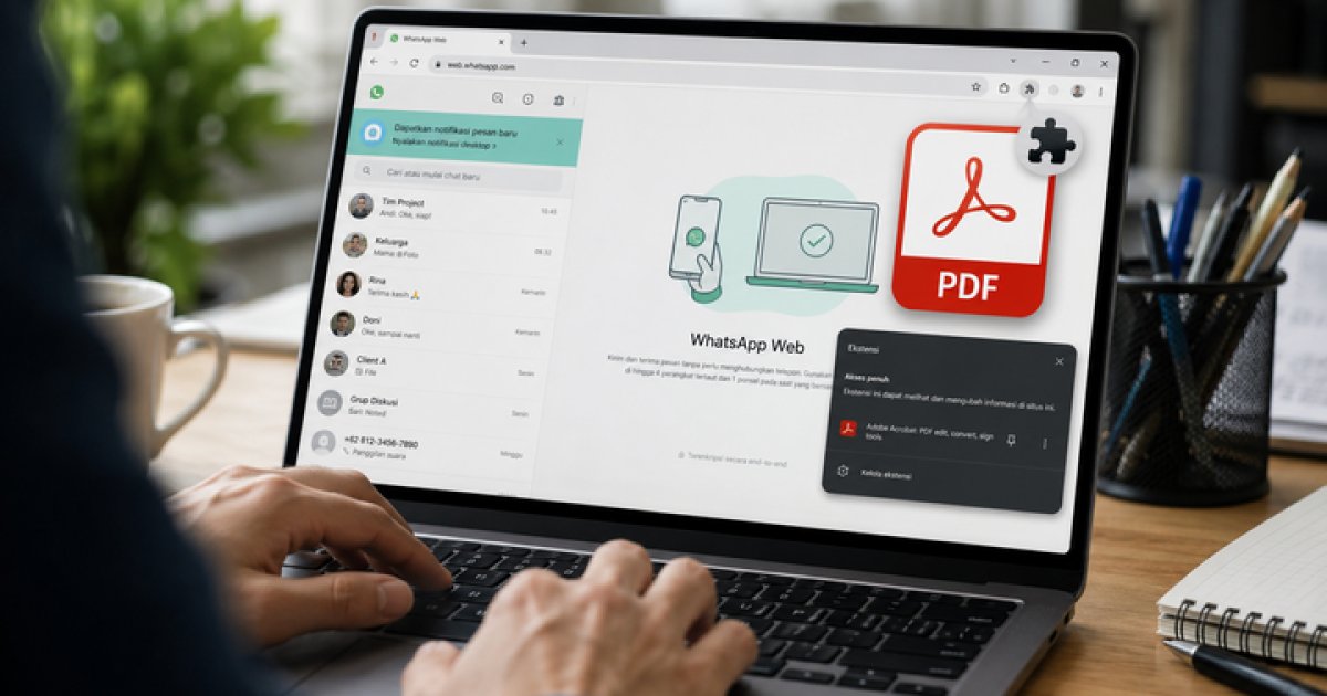 Ekstensi PDF Adobe Berbahaya, WhatsApp Web Terancam Dibobol Tanpa Jejak