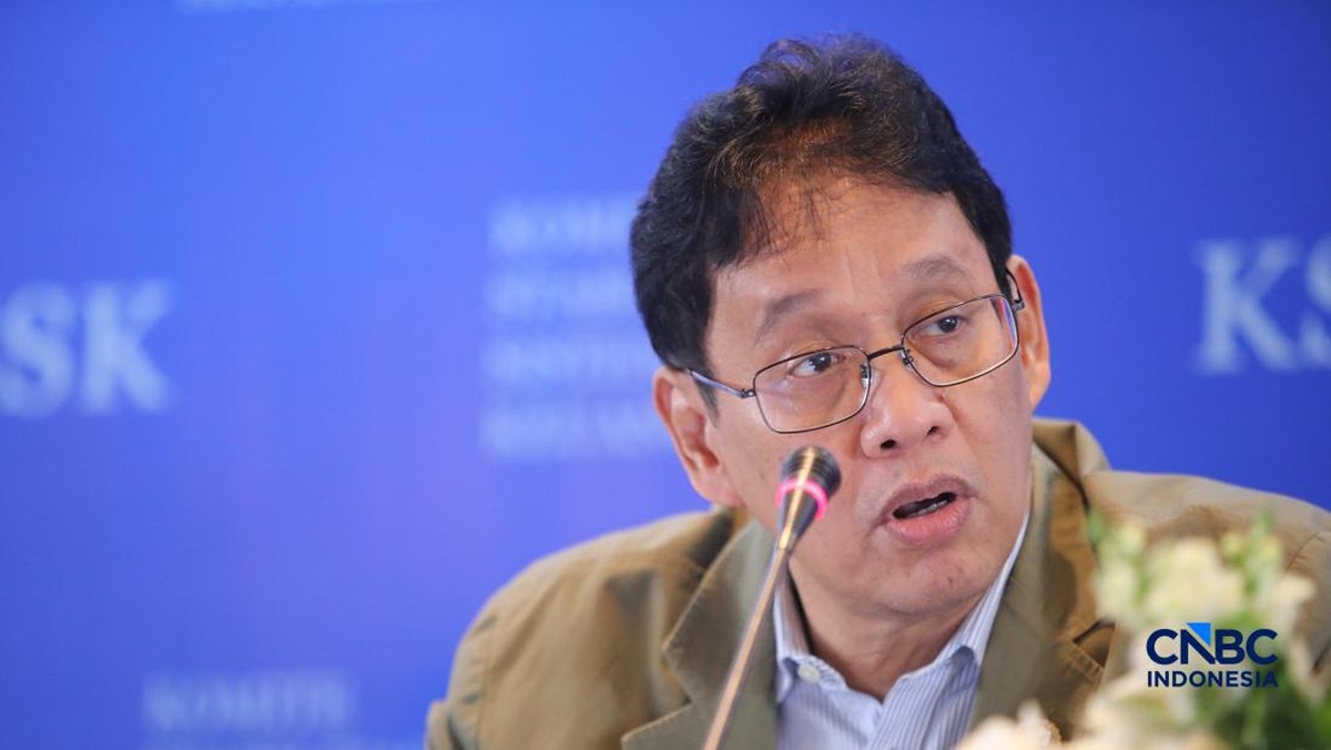 Foto: Menteri Keuangan (Menkeu), Purbaya Yudhi Sadewa menyampaikan pemaparan saat konferensi pers hasil rapat berkala KSSK tahun 2026 di Bank Indonesia, Jakarta, Kamis (7/5/2026). (CNBC Indonesia/Faisal Rahman)