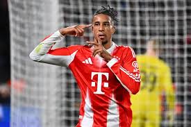 PARIS, FRANCE - APRIL 28: Michael Olise of Bayern Munich celebrates after scoring his team's second goal during the UEFA Champions League 2025/26 Semi Final First Leg match between Paris Saint-Germain and FC Bayern Munchen at Parc des Princes on April 28, 2026 in Paris, France. (Photo by Federico Pestellini/MB Media/Getty Images) | Getty Images