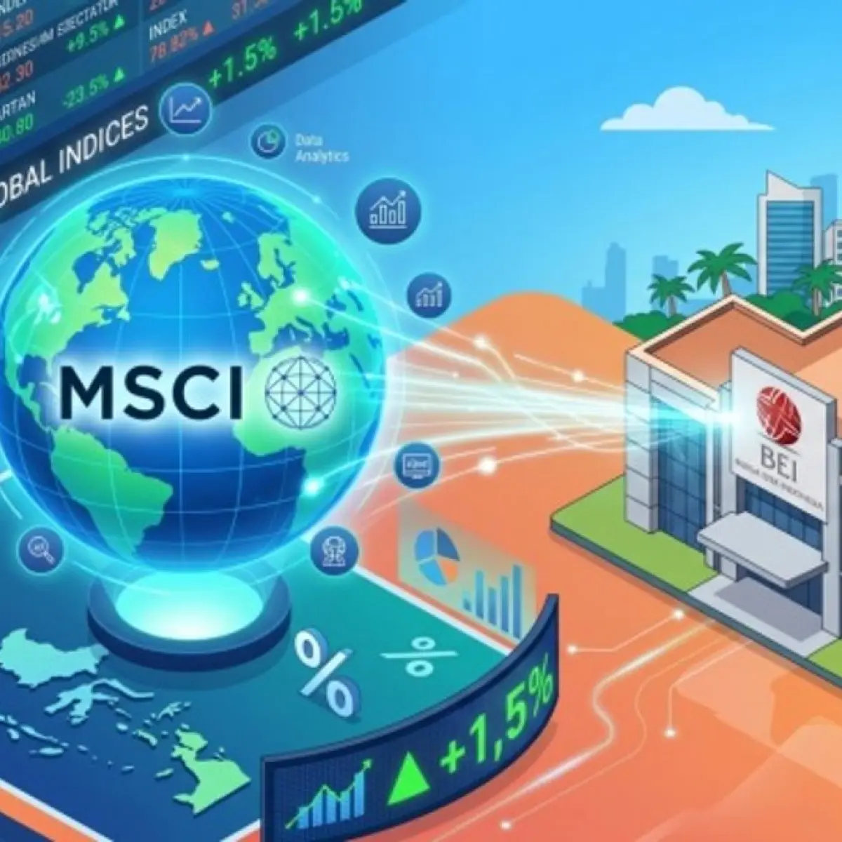 Investor perlu mencari strategi investasi baru setelah Rebalancing MSCI. [Gemini AI]