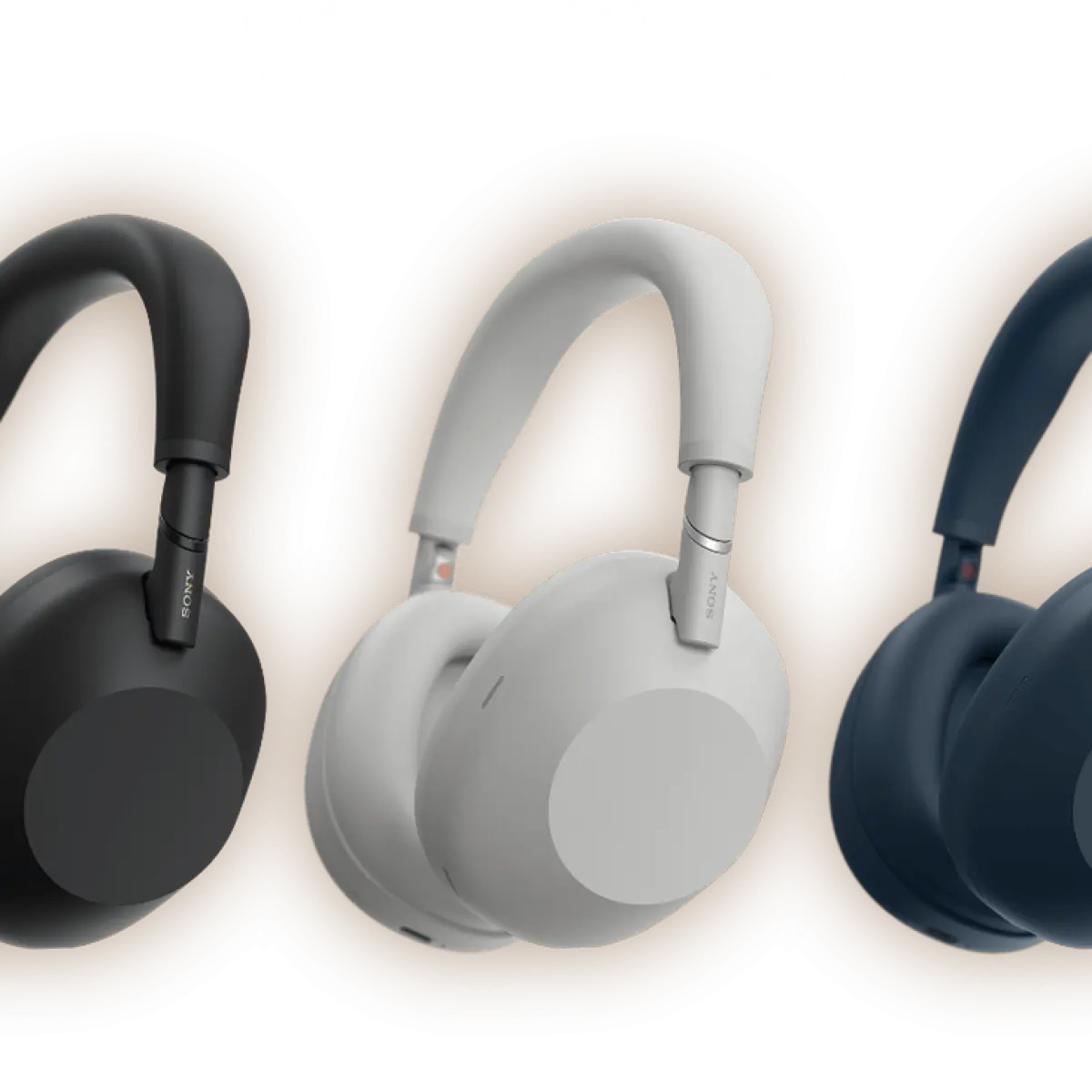 close-up engsel logam berkilau headphone mewah warna platinum white (Foto: Sony)