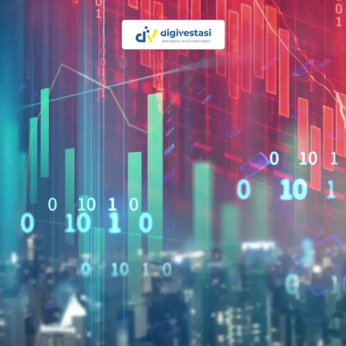 grafik pergerakan saham memerah di layar komputer bursa efek (Foto: Admin103)