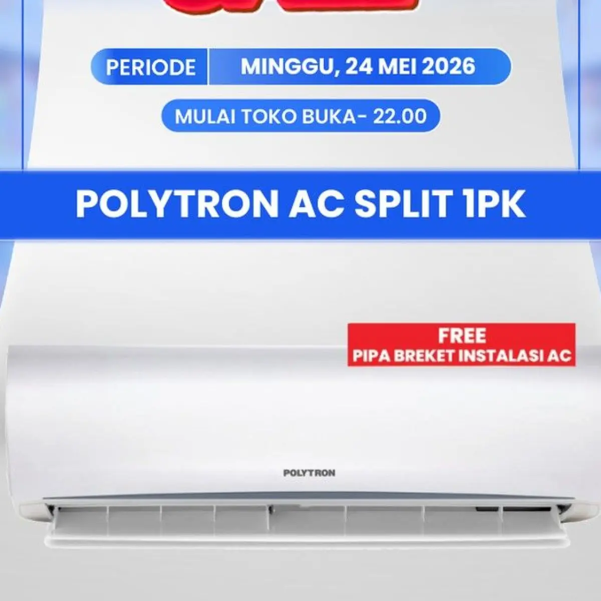Transmart Kembali Tawarkan Promo Heboh: Diskon Fantastis AC Polytron dalam Event Full Day Sale Akhir Pekan Ini