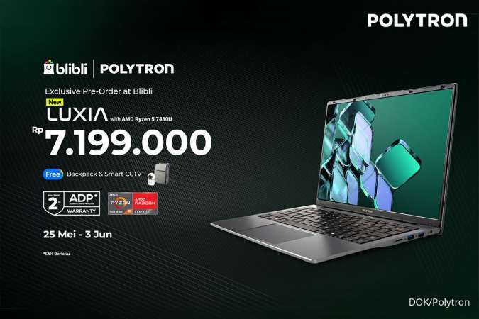 Polytron Luncurkan Luxia R5 Bertenaga AMD Ryzen 5, Solusi Laptop Andal Mulai Rp 7 Jutaan