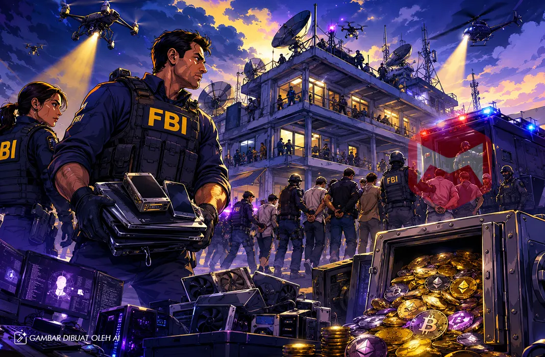 FBI Sukses Bekuk Jaringan Penipuan Kripto Internasional, Sita Aset Senilai Rp140 Triliun