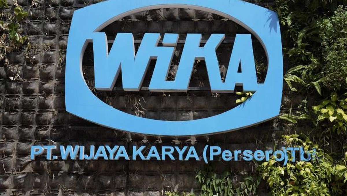 Foto: Logo PT Wijaya Karya (Persero) Tbk. (WIKA). (Foto: Associated Press/Dita Alangkara)