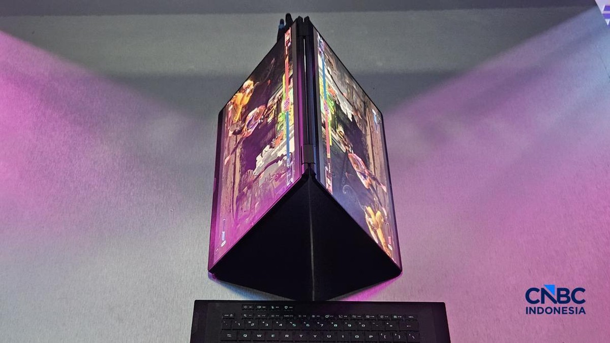 Foto: Asus Republic of Gamers (ROG) resmi meluncurkan laptop gaming premium terbaru, ROG Zephyrus Duo GX651, ke pasar Indonesia, Rabu (17/6/2026). (CNBC Indonesia/ Intan Rakhmayanti Dewi)