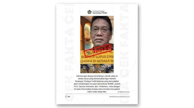 Kemenkeu Tegaskan Hoaks, Video Viral Menteri Purbaya Ungkap Kerugian BUMN Dipastikan Palsu