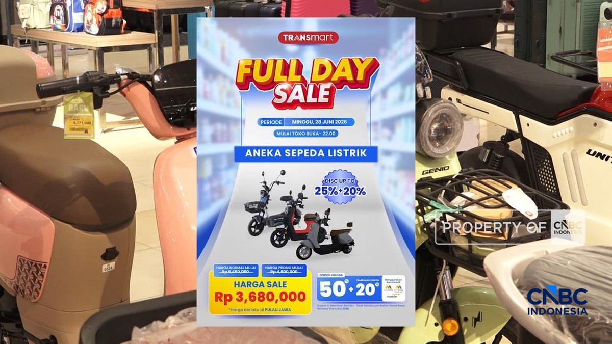 Transmart Gelar Full Day Sale, Sepeda Listrik Jadi Primadona Diskon Hingga 45%