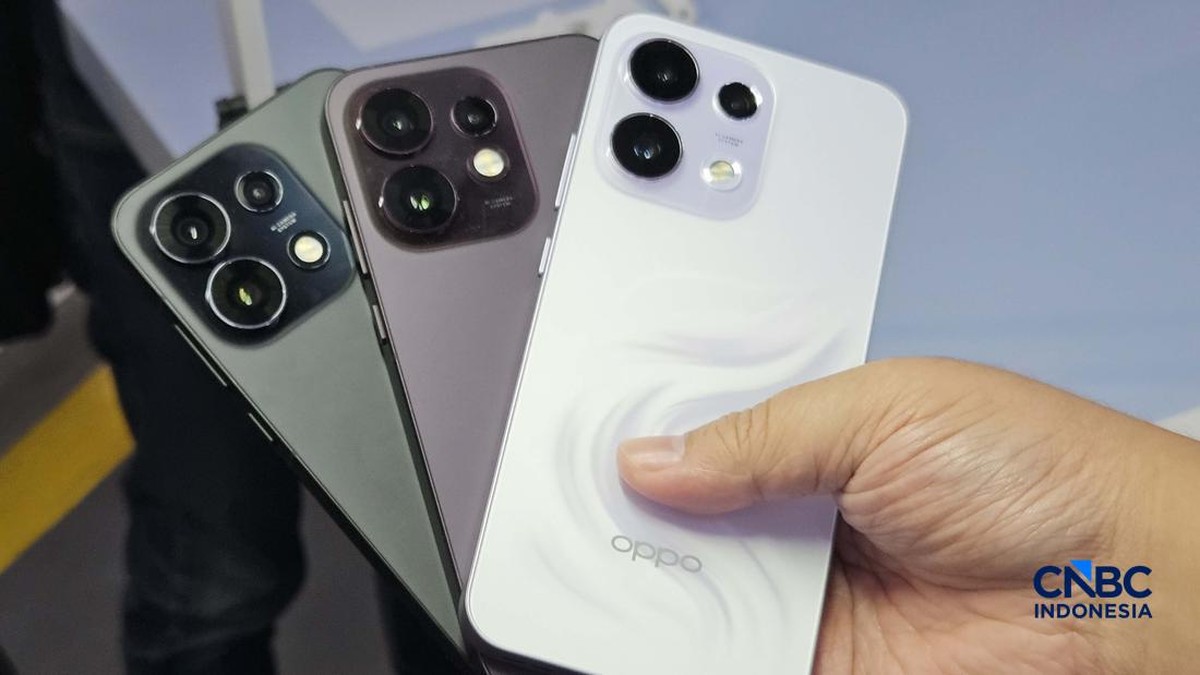 Foto: Oppo reno 16. (CNBC Indonesia/Intan Rakhmayanti)