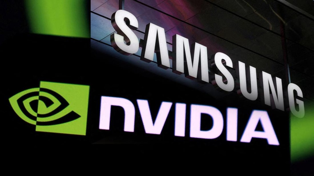 Foto: Kolase logo Samsung dan NVidia. (Reuters)