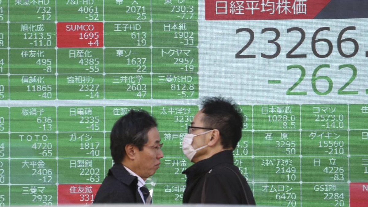 Foto: Bursa Jepang (Nikkei).  (AP Photo/Koji Sasahara)