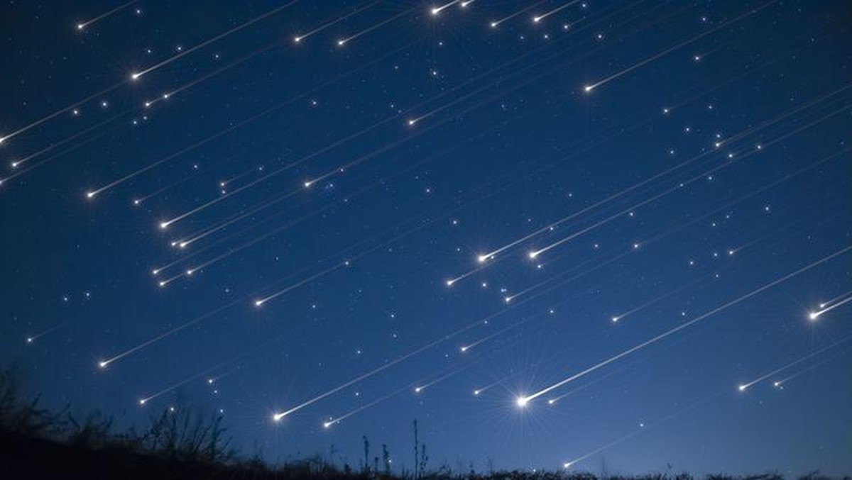 Foto: Ilustrasi hujan meteor. (Dok: Freepik)