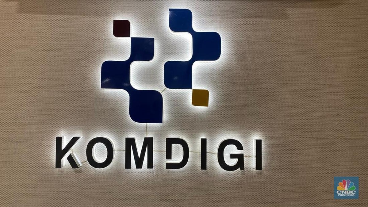 Foto: Logo Kementerian Komunikasi dan Digital (Komdigi). (CNBC Indonesia/Novina Putri Besari)