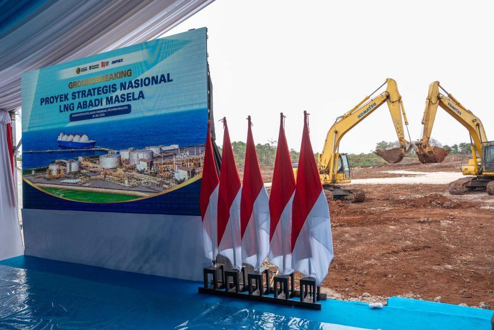 Groundbreaking Proyek Abadi Mela (Blok Masela) di Kabupaten Kepulauan Tanimbar yang diresmikan Presiden Prabowo Subianto melalui tayangan telekoferensi video di Istana Merdeka, Jakarta, Kamis (16/7/2026)./BPMI Sekretariat Presiden