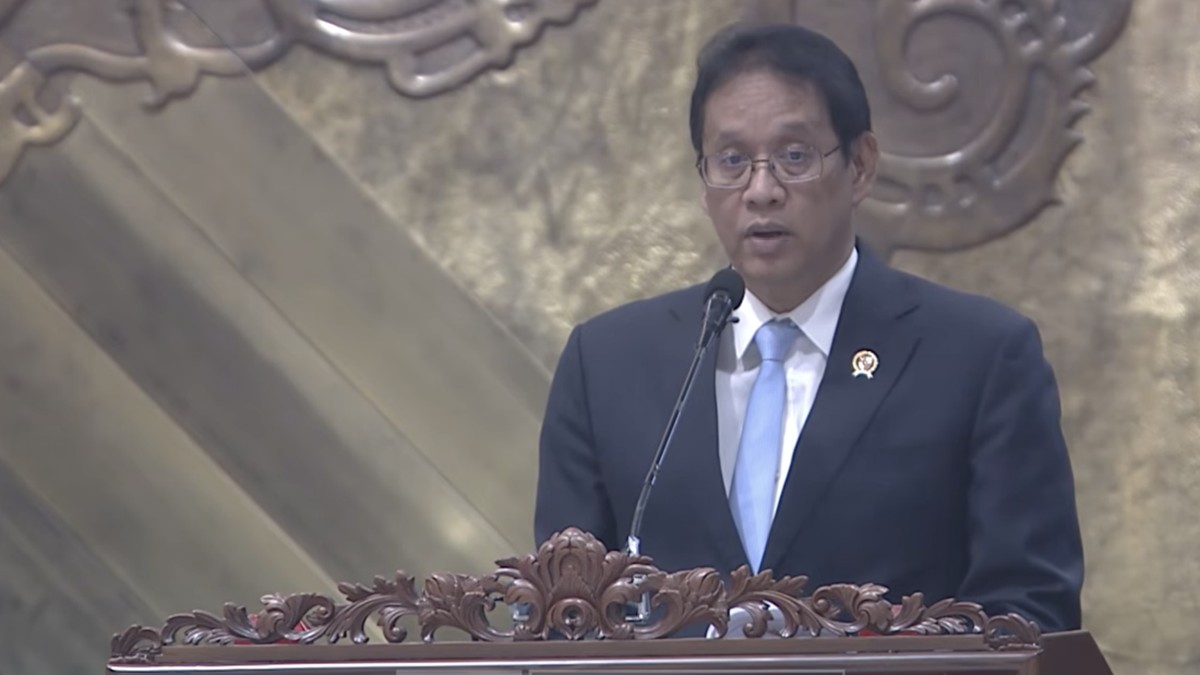 Foto: Menteri Keuangan (Menkeu), Purbaya Yudhi Sadewa saat dalam Rapat Paripurna DPR RI ke-26 Masa Persidangan V Tahun Sidang 2025–2026 di Komplek Parlemen, Jakarta, Selasa (21/7/2026). (Tangkapan Layar Youtube/DPR RI)