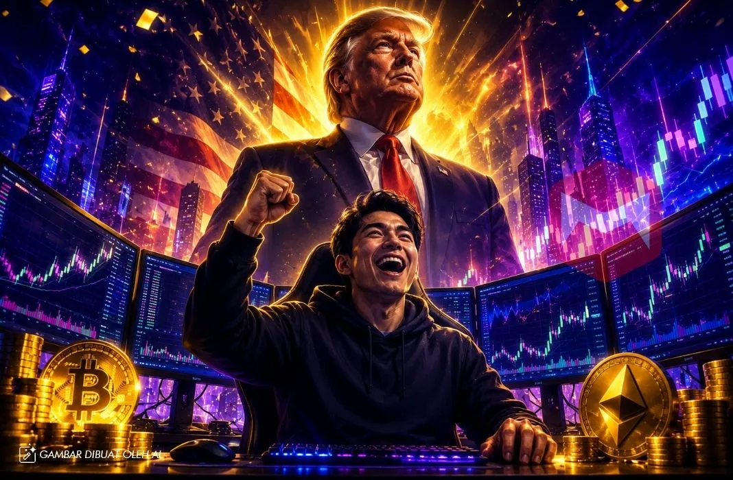 Donald Trump Mengenak Topi TRUMP 2028