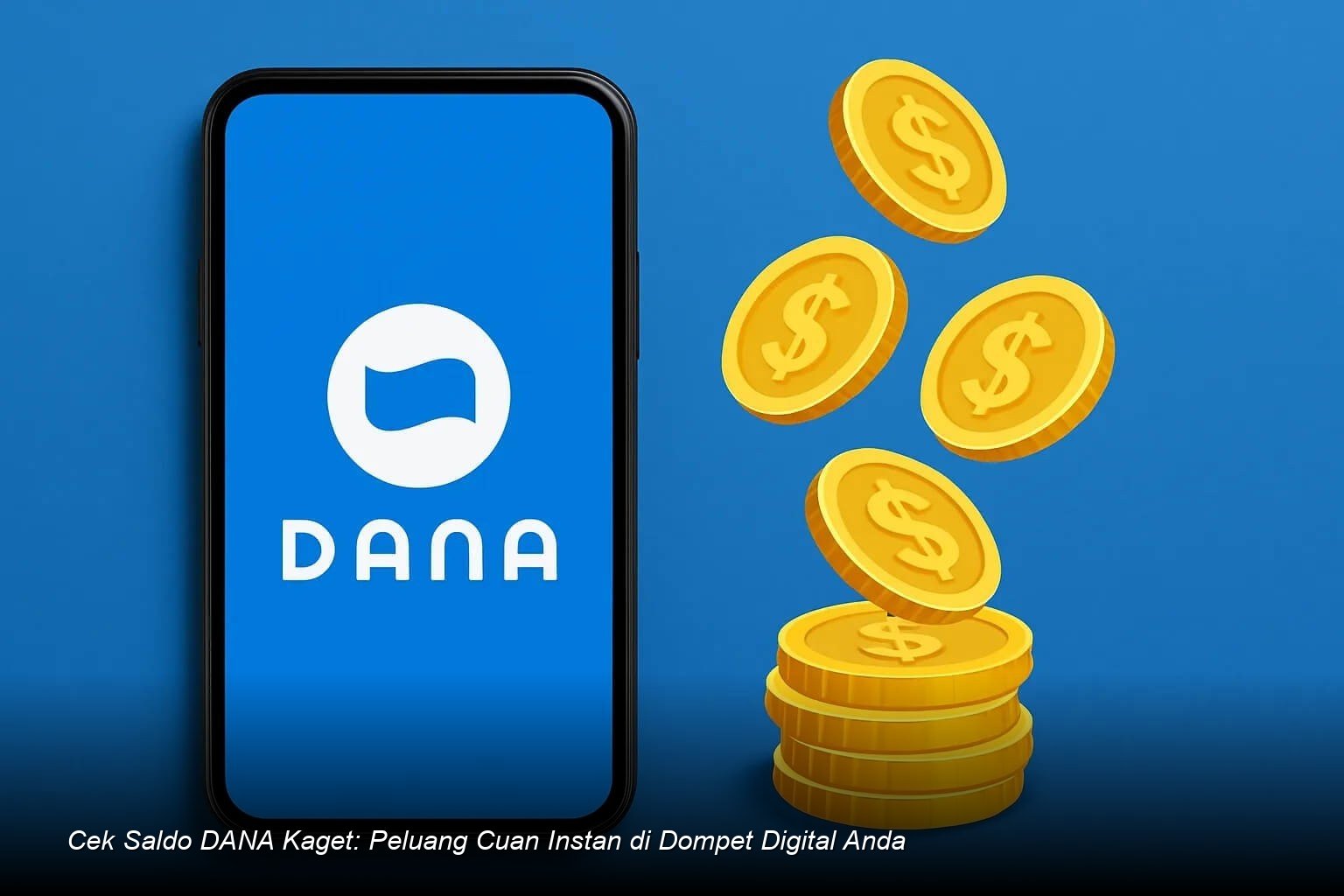 Tampilan notifikasi ponsel yang menunjukkan pesan masuk berisi saldo DANA kaget yang baru diterima.