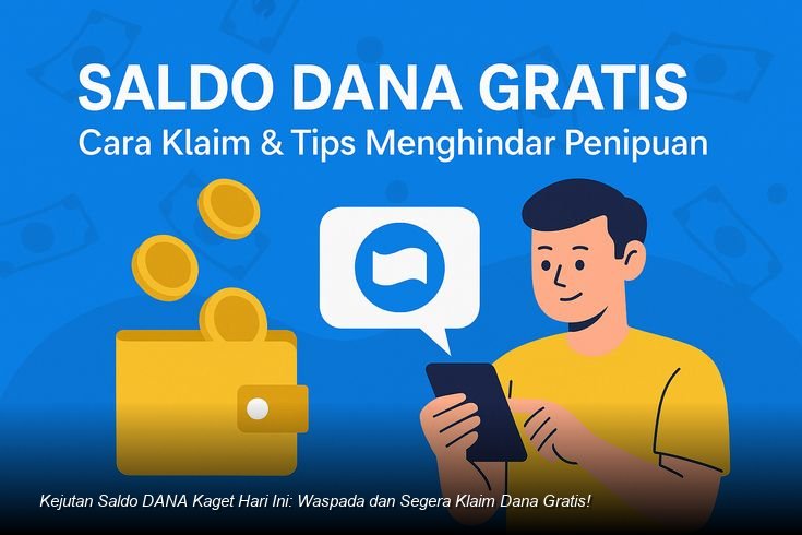 Tampilan notifikasi saldo masuk pada aplikasi dompet digital DANA dengan latar belakang yang cerah.