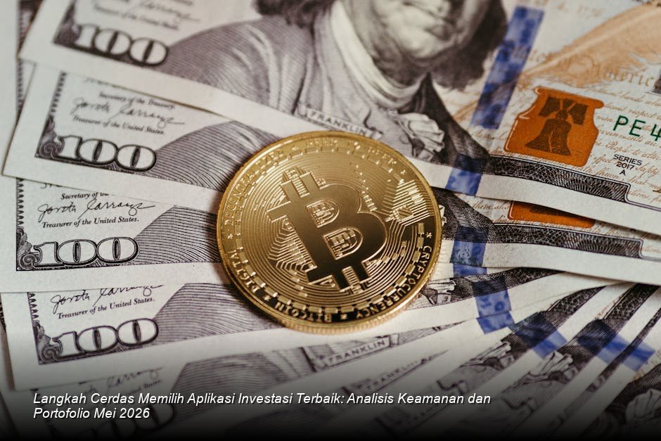 Visualisasi grafik pertumbuhan indeks saham yang menanjak tajam di atas latar belakang layar smartphone yang menampilkan antarmuka aplikasi investasi yang rapi.